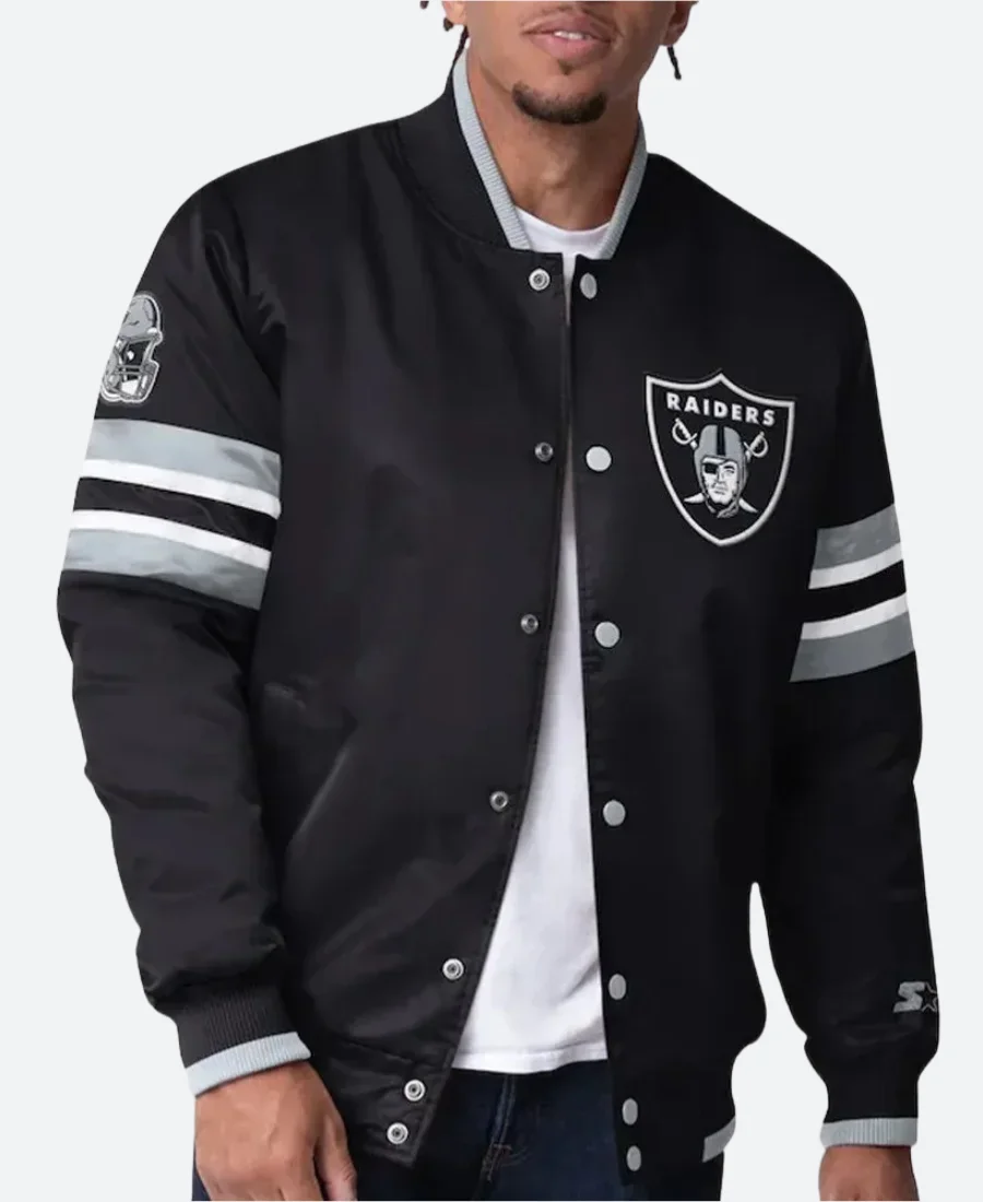 Scout I Las Vegas Raiders Varsity Jacket Front Image