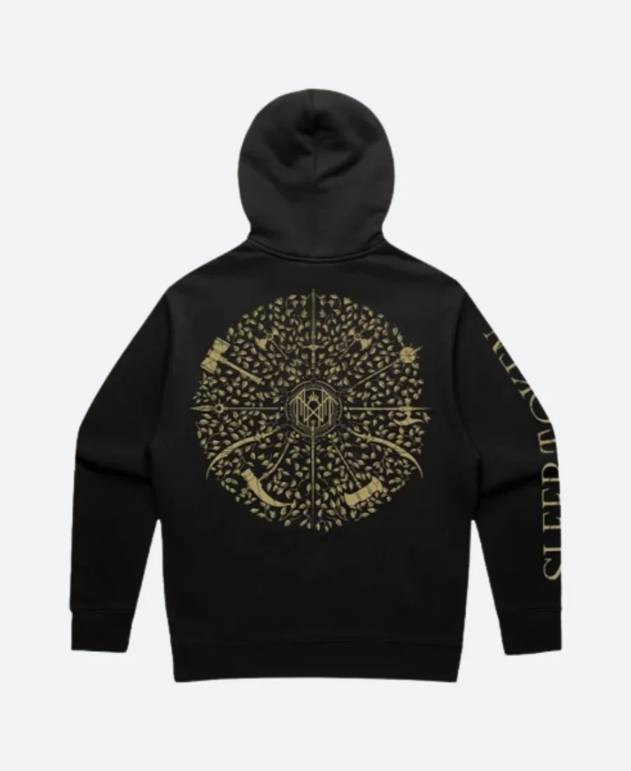 Sleep Token Even In Arcadia Weapons Black Hoodie Back Image