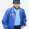 Sofiane Pamart Bomber Leather Jacket Front Image