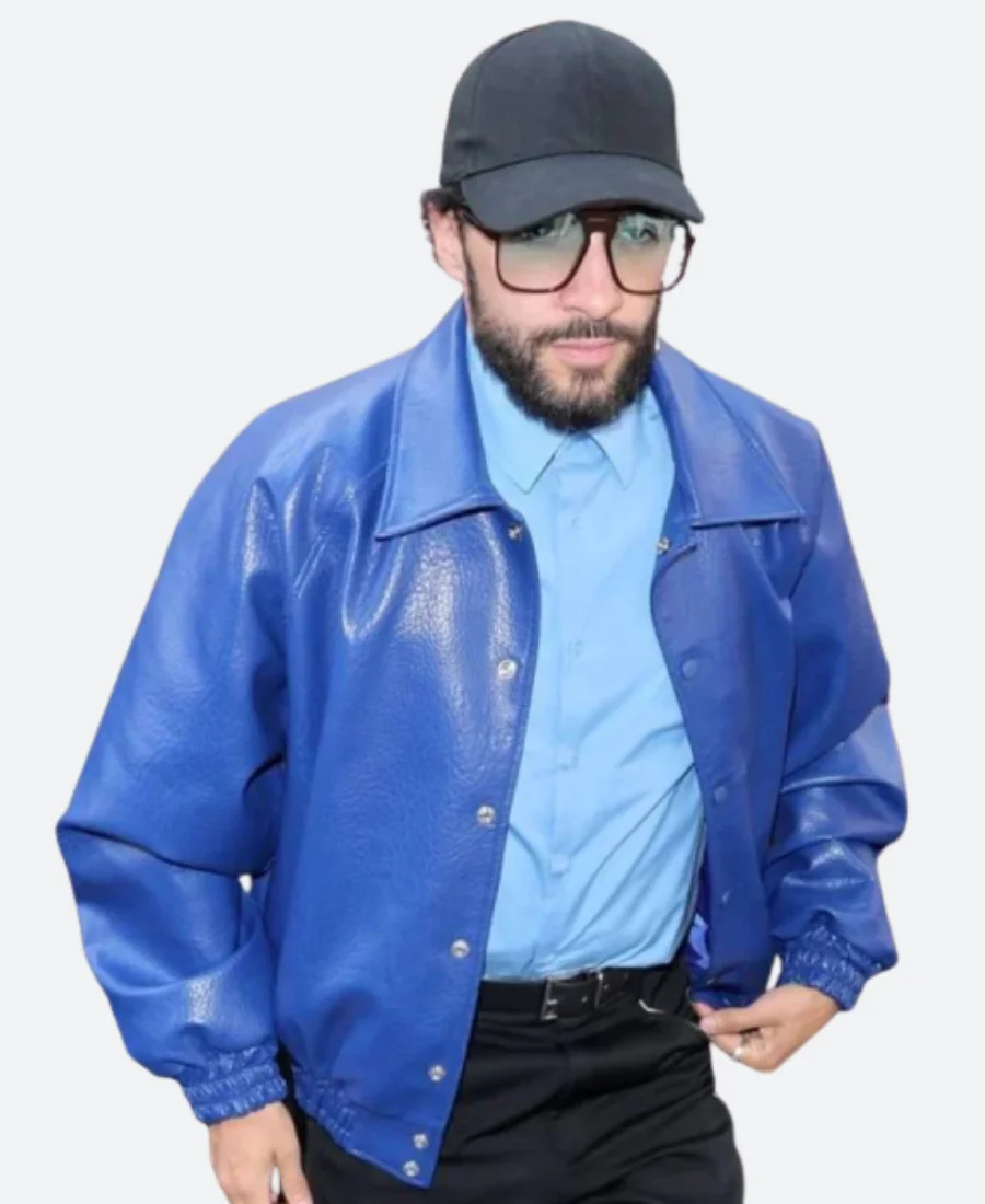 Sofiane Pamart Bomber Leather Jacket Front Image