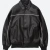 Spring 2025 Leather Bomber Jacket Front Image