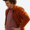 Stranger Things S05 Steve Harrington Suede Leather Jacket Actor Image