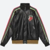 Strawberry Leather Track Jacket Front Image
