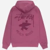 Stussy Beach Roots Hoodie Pink Back Image