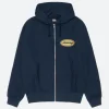Stussy X Our Legacy Work Shop Oval Hoodie Front Blue Image