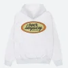 Stussy X Our Legacy Work Shop Oval Hoodie White Back Immage