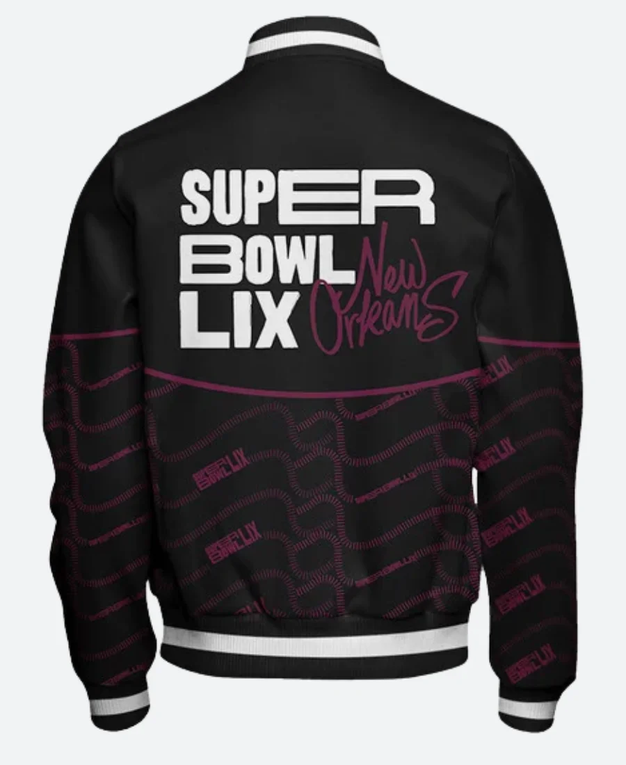 Super Bowl LIX New Orleans Varsity Jacket Back Image