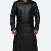 The Grand Budapest Hotel Jopling Leather Trench Coat Front Image