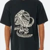 The Survivors S01 Kieran Frilled Neck Lizard T-Shirt Front Image