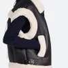 Top Chef S22 Gail Simmons Sherpa Leather Vest Side Imamge