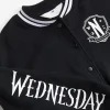 Wednesday Varsity Jacket Front Image