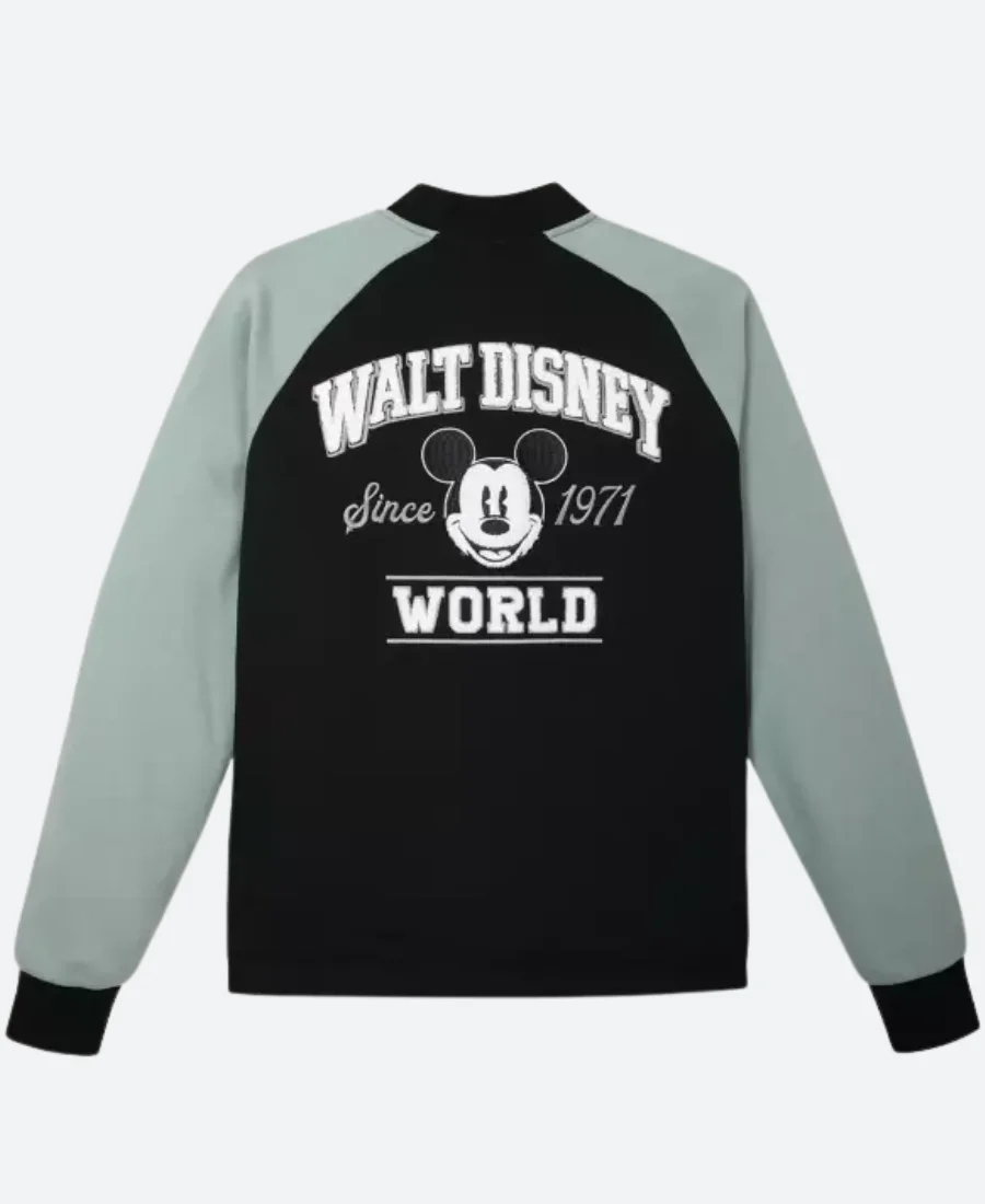 World Mickey Mouse Varsity Jacket Back Image
