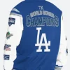 World Series Dodgers G-III Royal Recruit Varsity Jacket Back I age