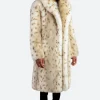 Yellowstone Beth Dutton White Fur Coat Side Image
