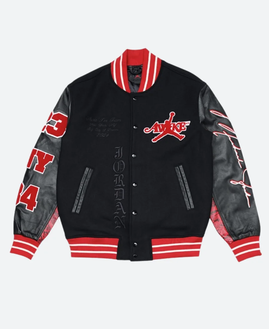 Air Jordan X Awake NY Varsity Jacket Style 01 Front Image