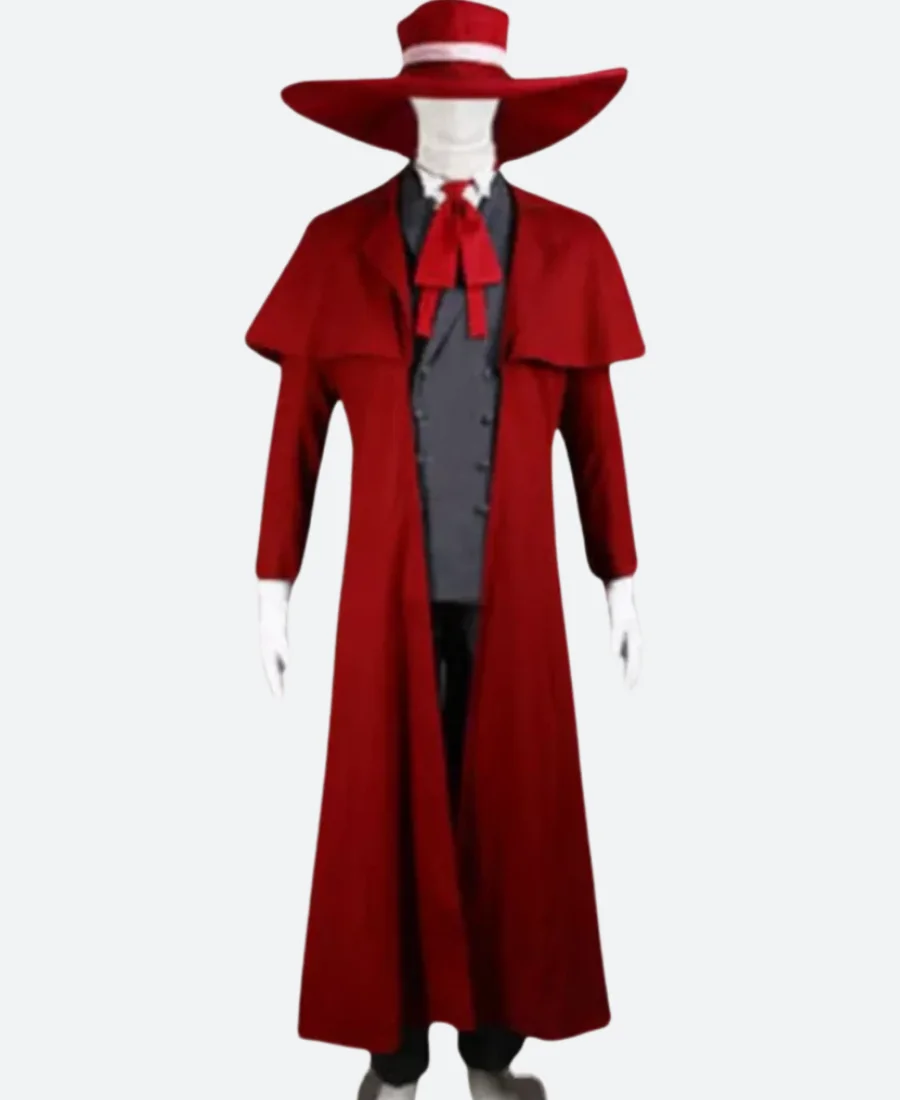 Alucard Hellsing Halloween Costume Red Coat Back Image
