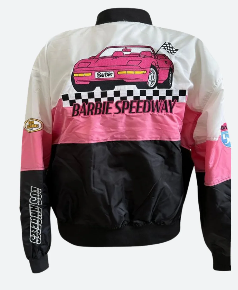 Barbie Racer Bomber Jacket Back Image