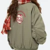 Boa Lapel Padded Oversized Jacket