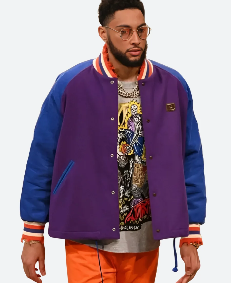Brooklyn Nets Ben Simmons Varsity Jacket Front Image