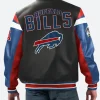 Buffalo Bills Leather Bomber Jacket Back Image