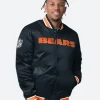 Chicago Bears Black Varsity Jacket Front Image