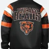 Chicago Bears Leather Bomber Jacket Back Image