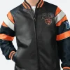Chicago Bears Leather Bomber Jacket Front Image