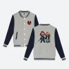 Chucky Grey Varsity Jacket Front & Back Image