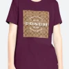 Coach Signature T-Shirt Burgundy Front Image