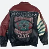 Dallas Cowboy Leather Jacket Back Image