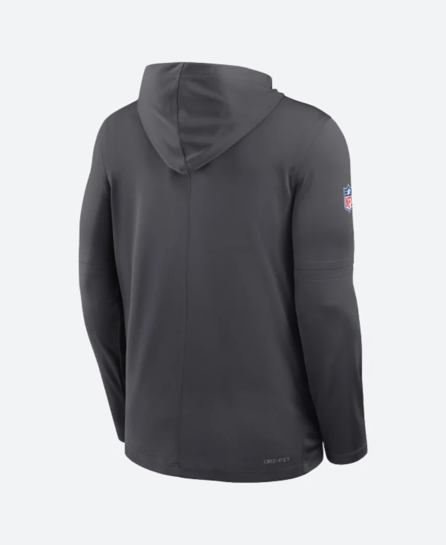 Dallas Cowboys Sideline Black Hoodie BAck Image