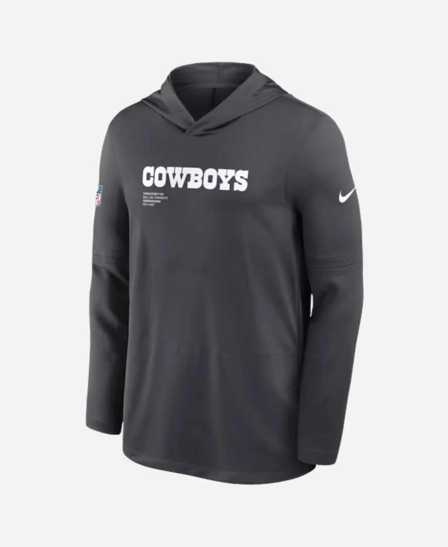 Dallas Cowboys Sideline Black Hoodie Front Image