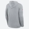 Detroit Lions Sideline Grey Hoodie BAck Immage