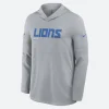 Detroit Lions Sideline Grey Hoodie Front Image