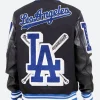 Earvin Magic Johnson Dodgers Varsity Jacket Back Image