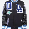 Earvin Magic Johnson Dodgers Varsity Jacket Front Image