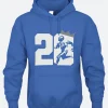 Eminem Barry Sanders Hoodie Blue Front Im amge