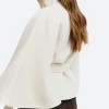 Gina Tricot Belt Cape Jacket Cream Back Image
