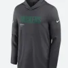 Green Bay Packers Sideline Hoodie Black Front Image