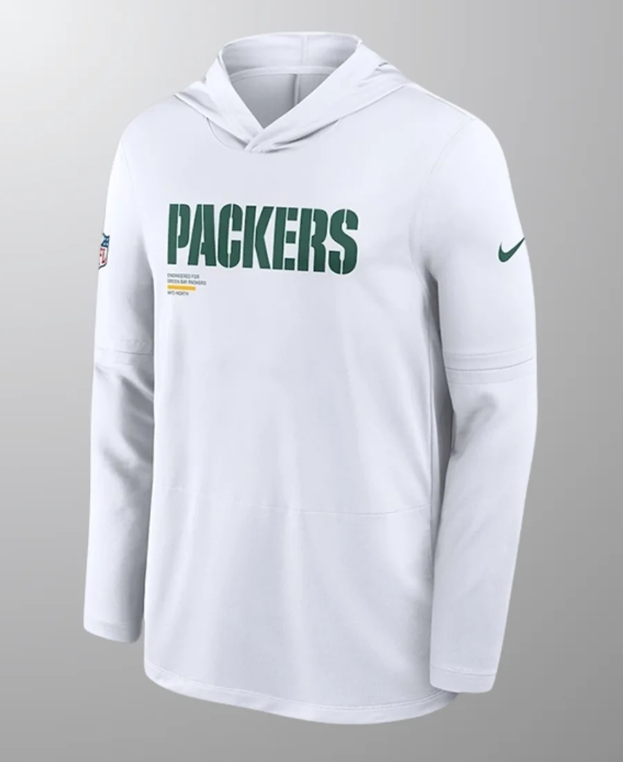 Green Bay Packers Sideline Hoodie Green Back Image