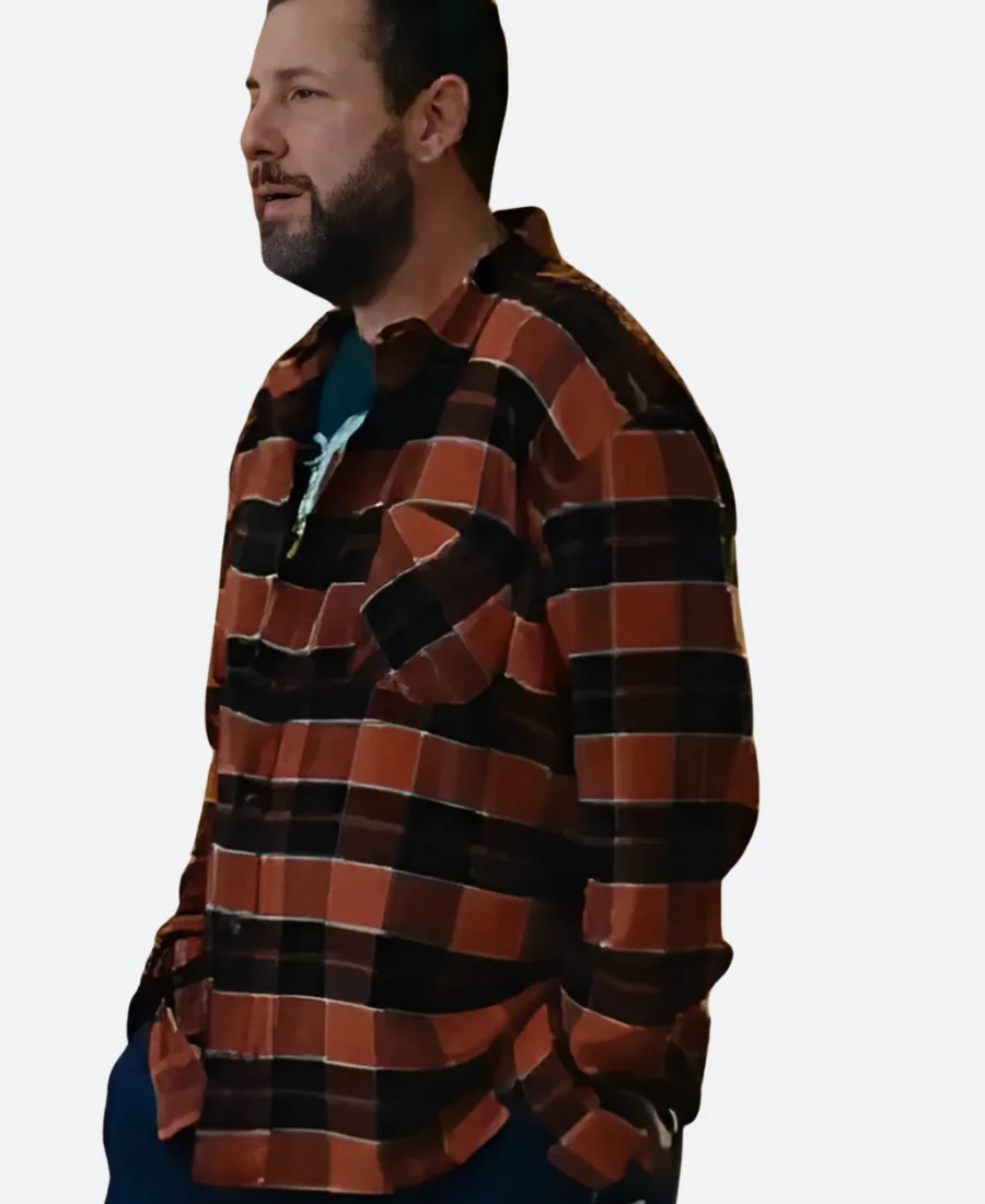 Happy Gilmore 2 Adam Sandler Orange Plaid Shirt Front Image