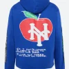 Homme Femme Cali to NYC Hoodie Blue Back IMage