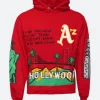 Homme Femme Cali to NYC Hoodie Red Front Image