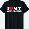 I Love My Girlfriend T Shirt Black Image