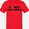 I Love My Girlfriend T Shirt Red Image