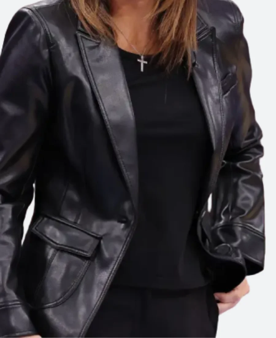 Indiana Fever Coach Stephanie White Leather Jacket Front Image