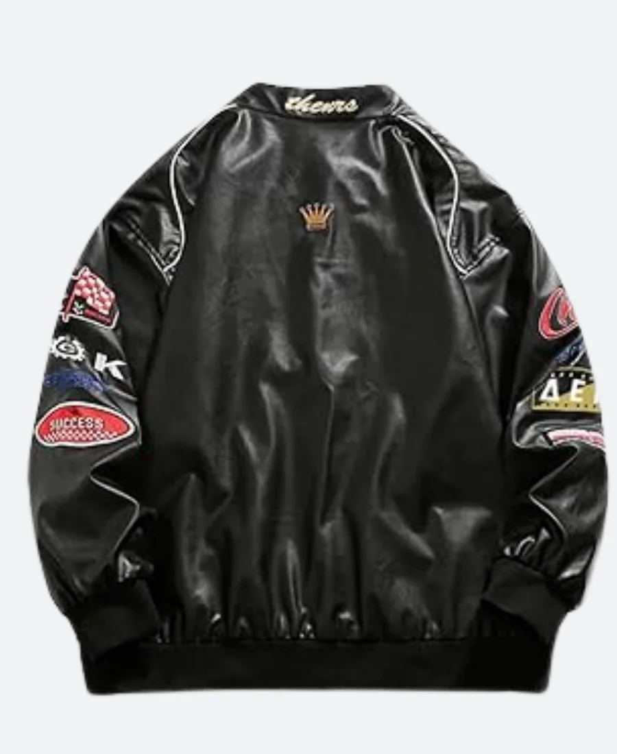 Indianapolis 500 Greta Onieogou Leather Jacket Back Image