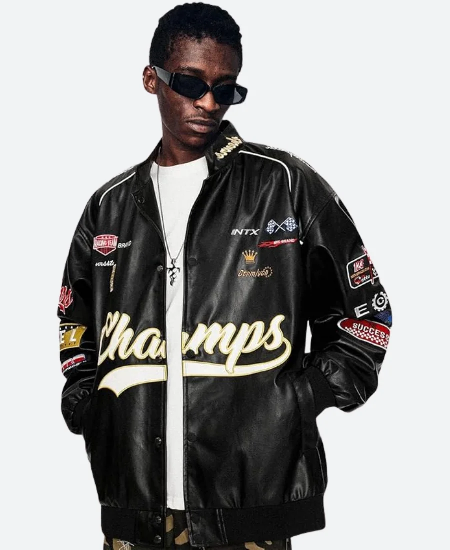 Indianapolis 500 Greta Onieogou Leather Jacket Front Image
