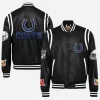 Indianapolis Colts Leather Varsity Jacket Front & BAck Image