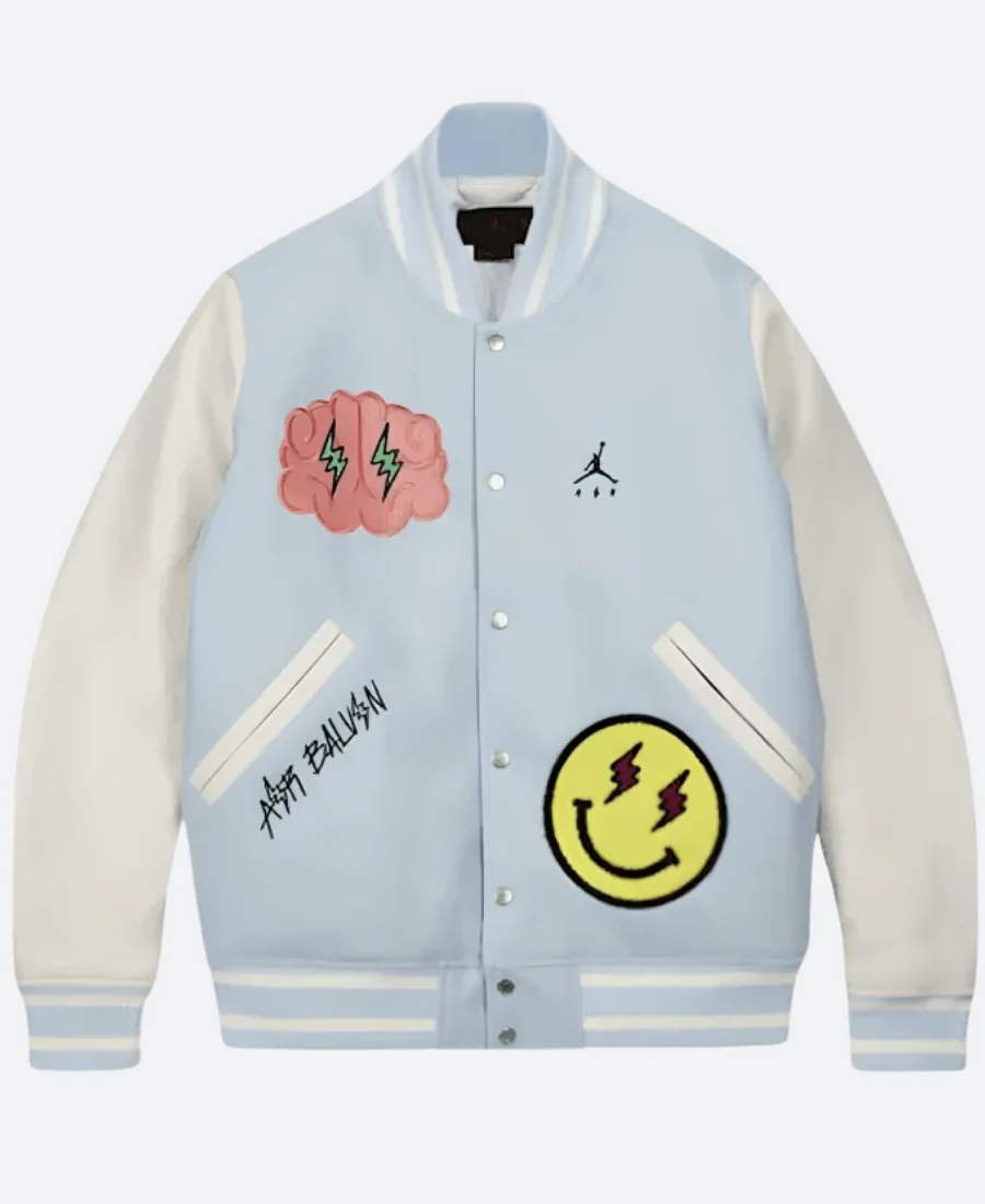Jordan J Balvin Varsity Jacket Front Image